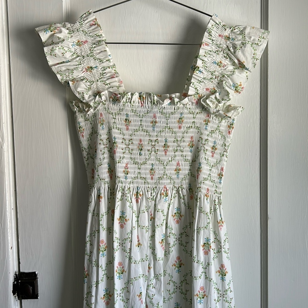 Hill House Ellie Nap Dress in Pastel Trellis